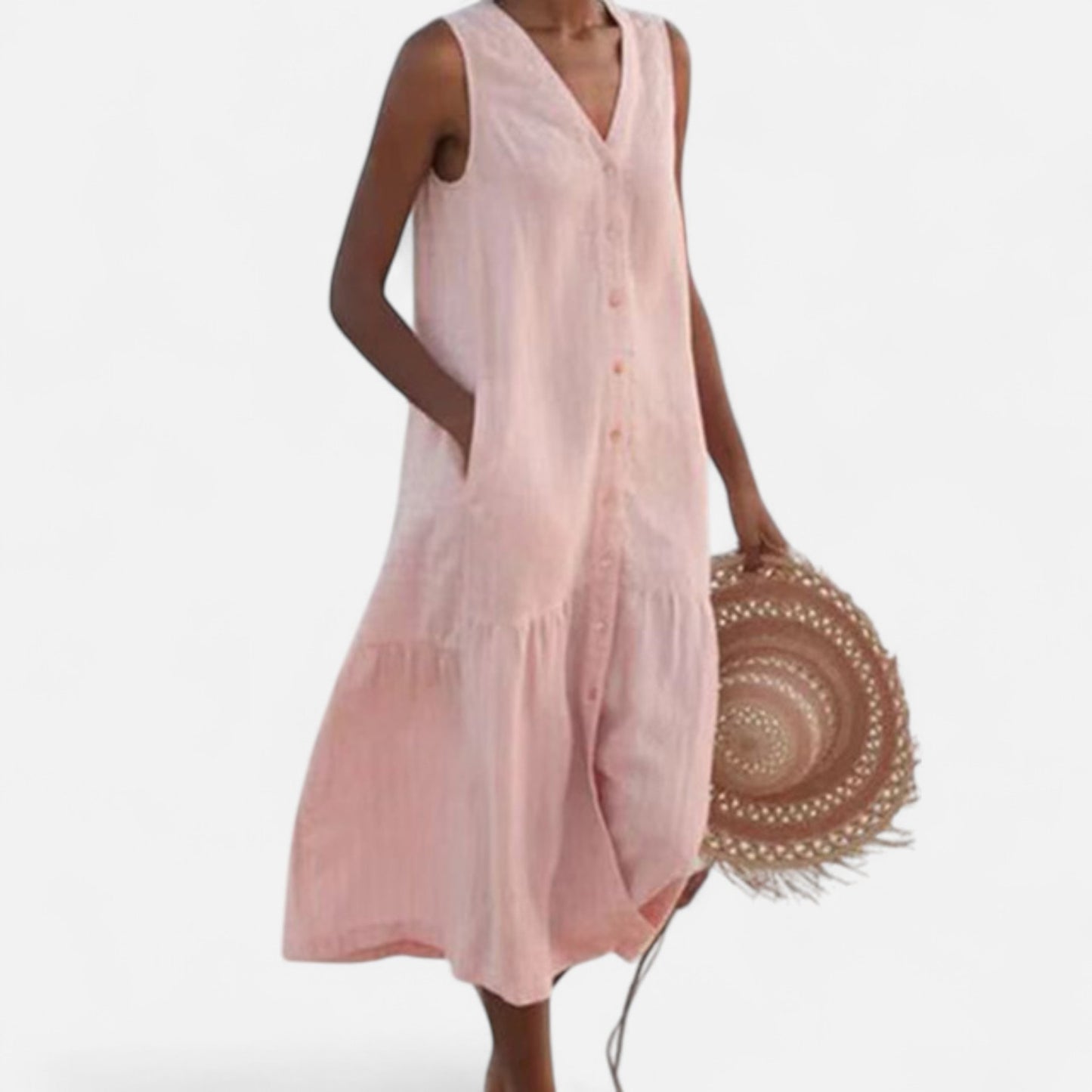 Maison Lior | Women's V-Neck Dress – Contoured Elegance, Effortless Sophistication