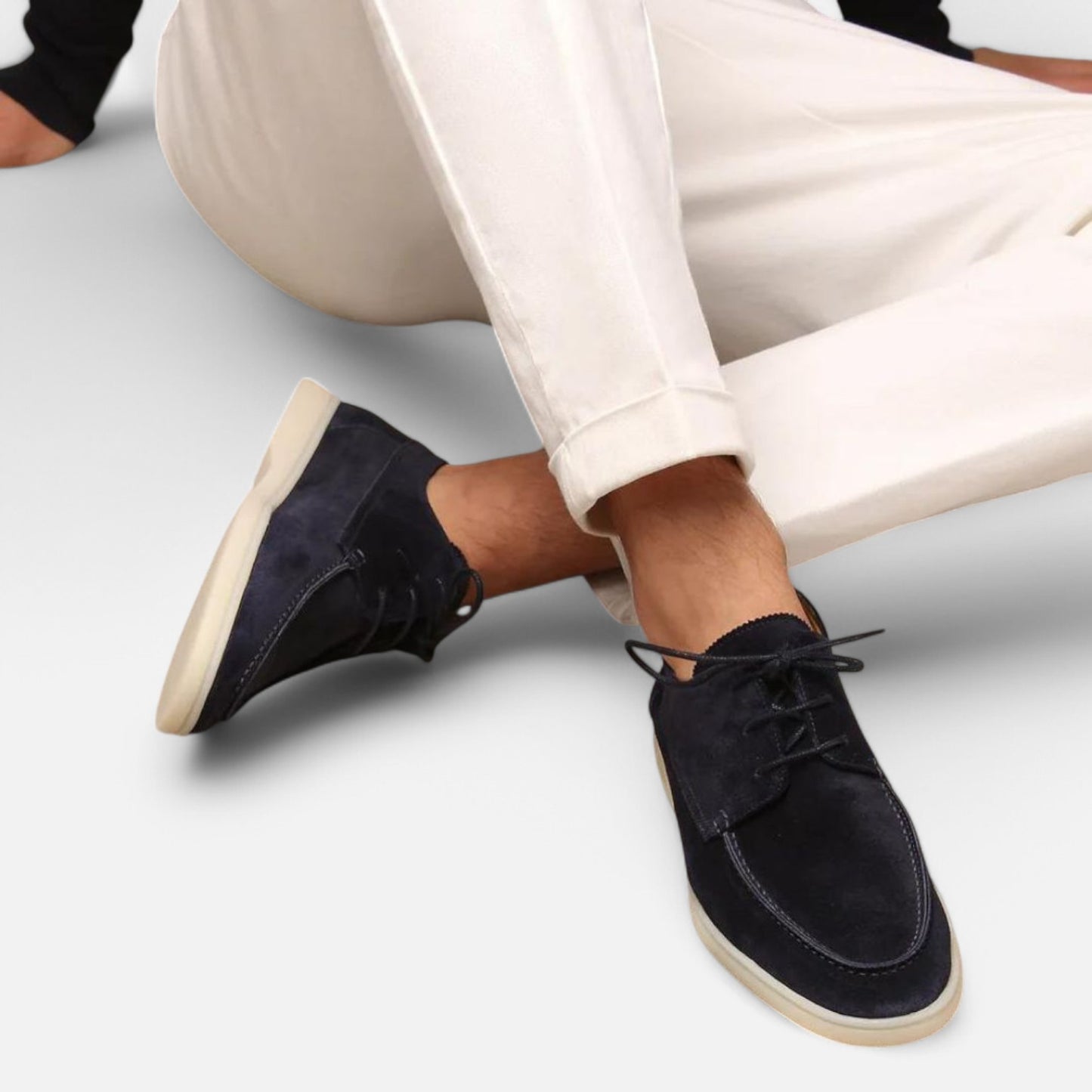 Maison Lior | Men's Suede Loafers with Laces