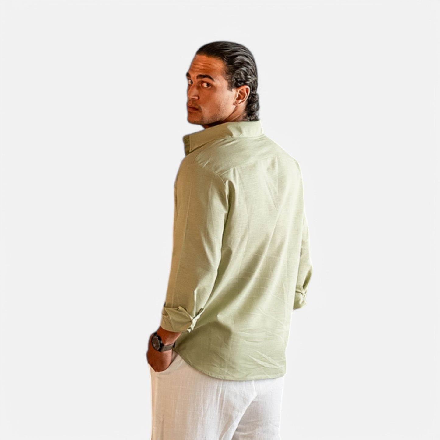 Maison Lior | Men's Pure Long Sleeve Linen Shirt