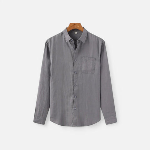 Maison Lior | Men's Pure Long Sleeve Linen Shirt