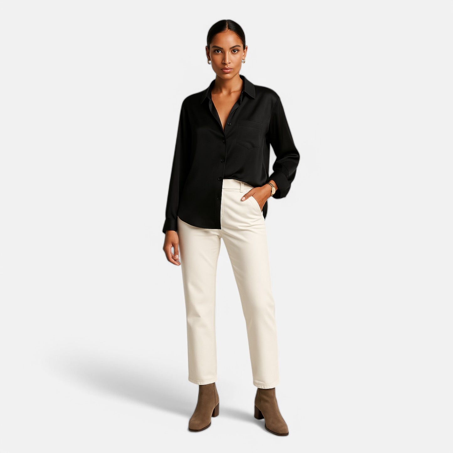 Maison Lior | Women's Satin Blouse Shirt