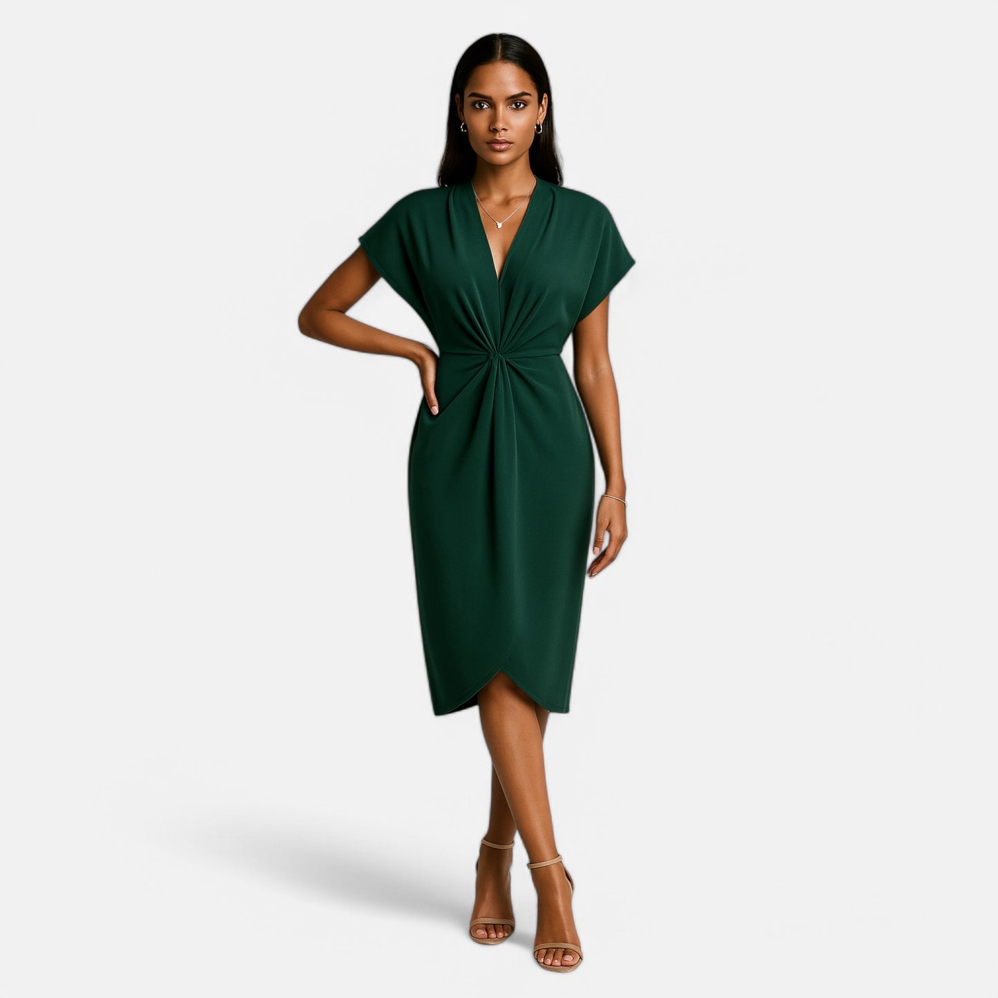 Maison Lior | Elegant Midi Wrap Dress for Women