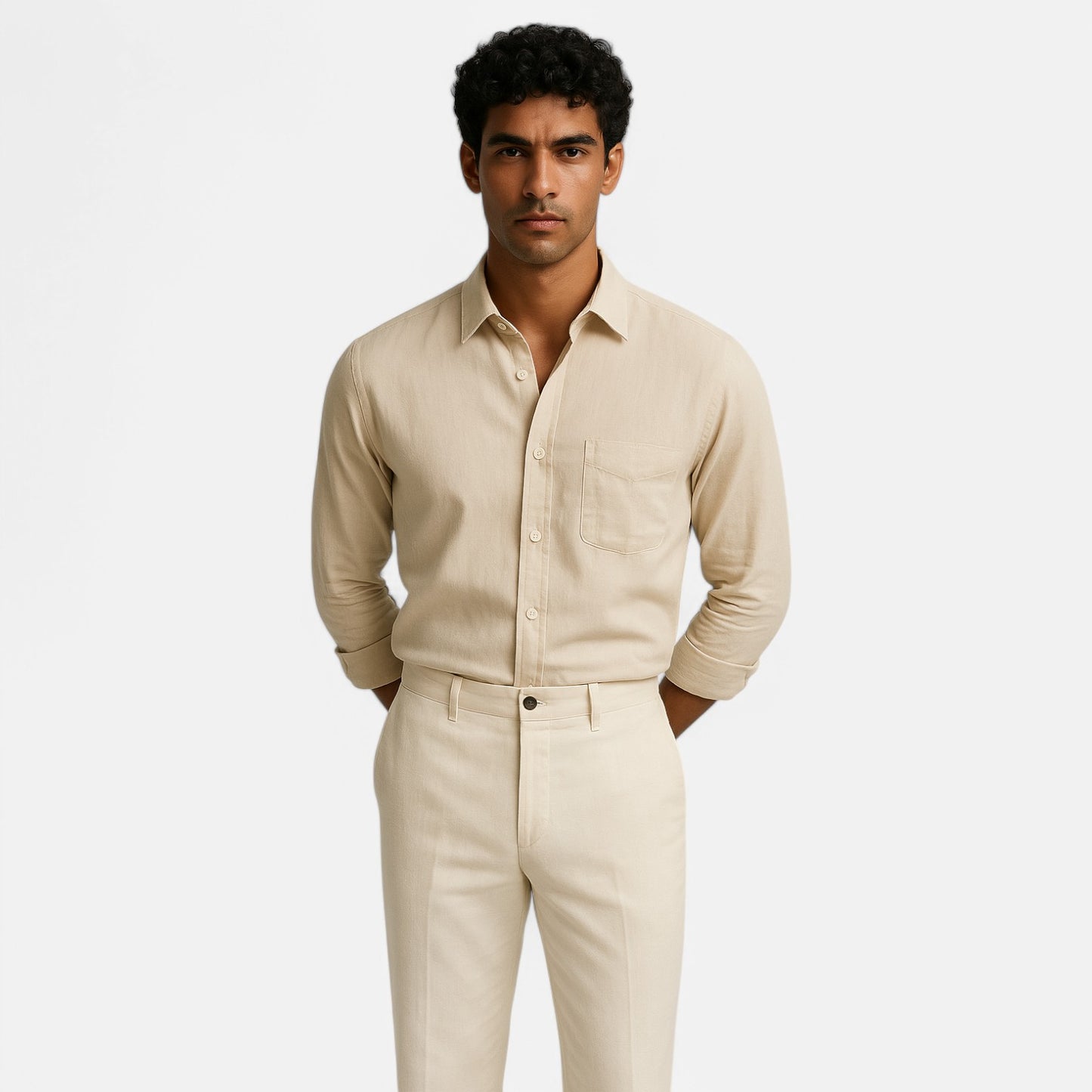 Maison Lior | Men's Pure Long Sleeve Linen Shirt