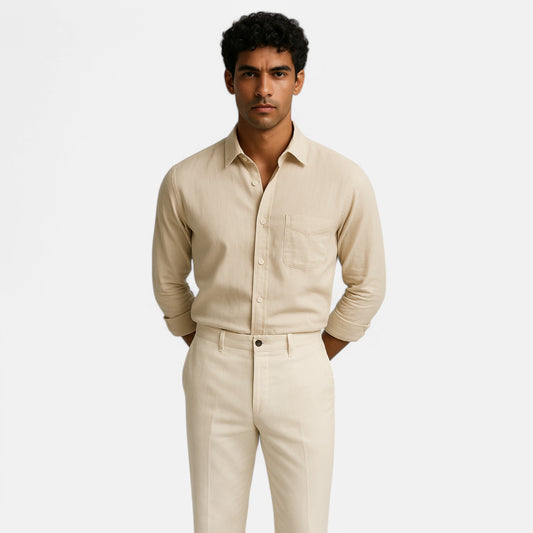 Maison Lior | Men's Pure Long Sleeve Linen Shirt