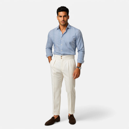 Maison Lior | Men’s High-Waist Pantalon – Classic & Refined Tailoring