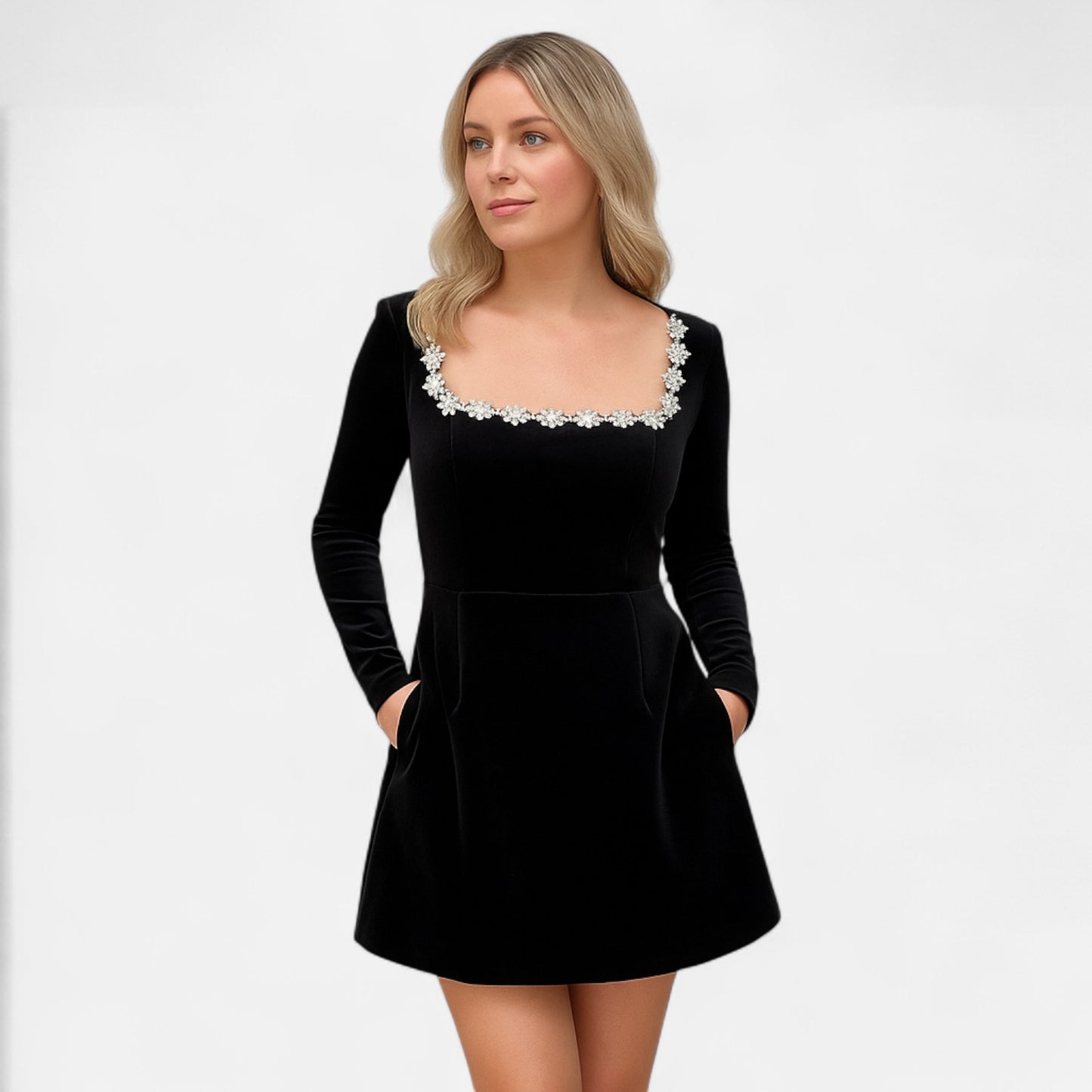 Maison Lior | Women's Long Sleeve Mini Dress – Modern Silhouette, Effortless Day-to-Night Style
