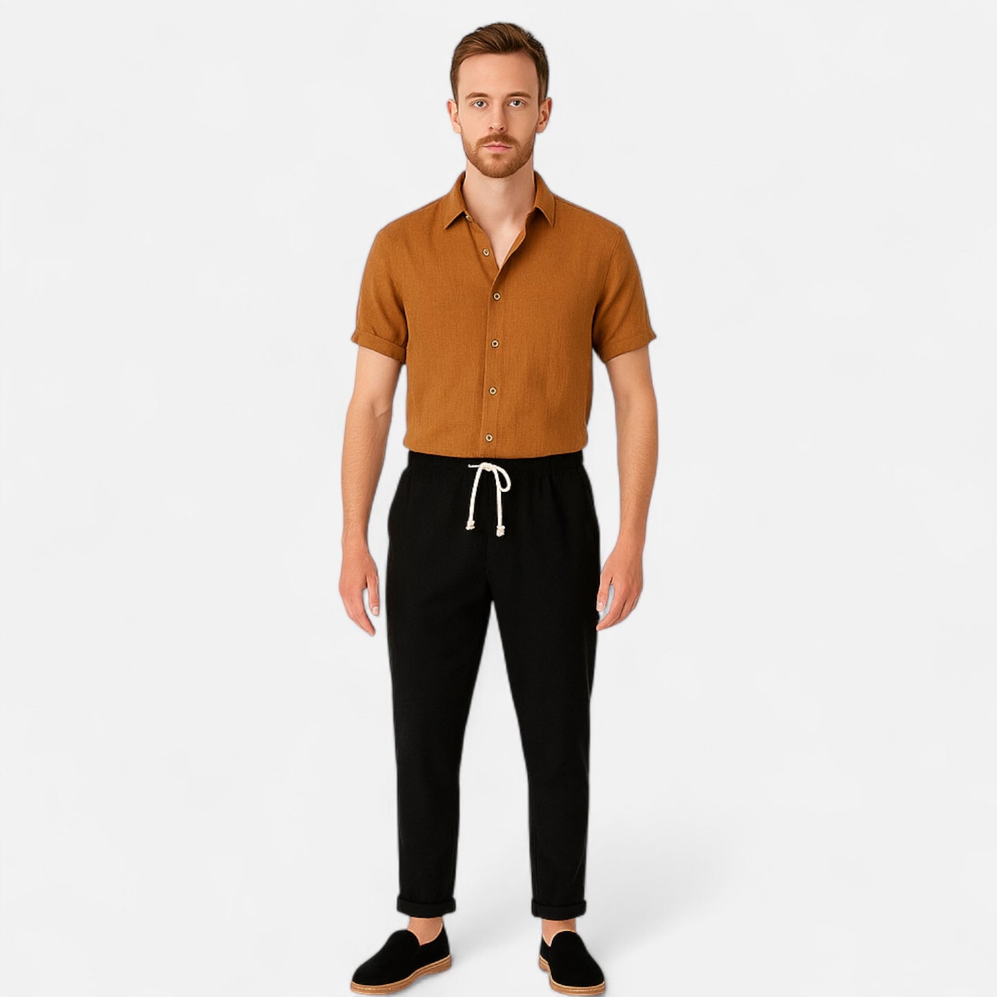 Maison Lior | Men's Linen Drawstring Trousers – Breathable Comfort, Relaxed Tailoring