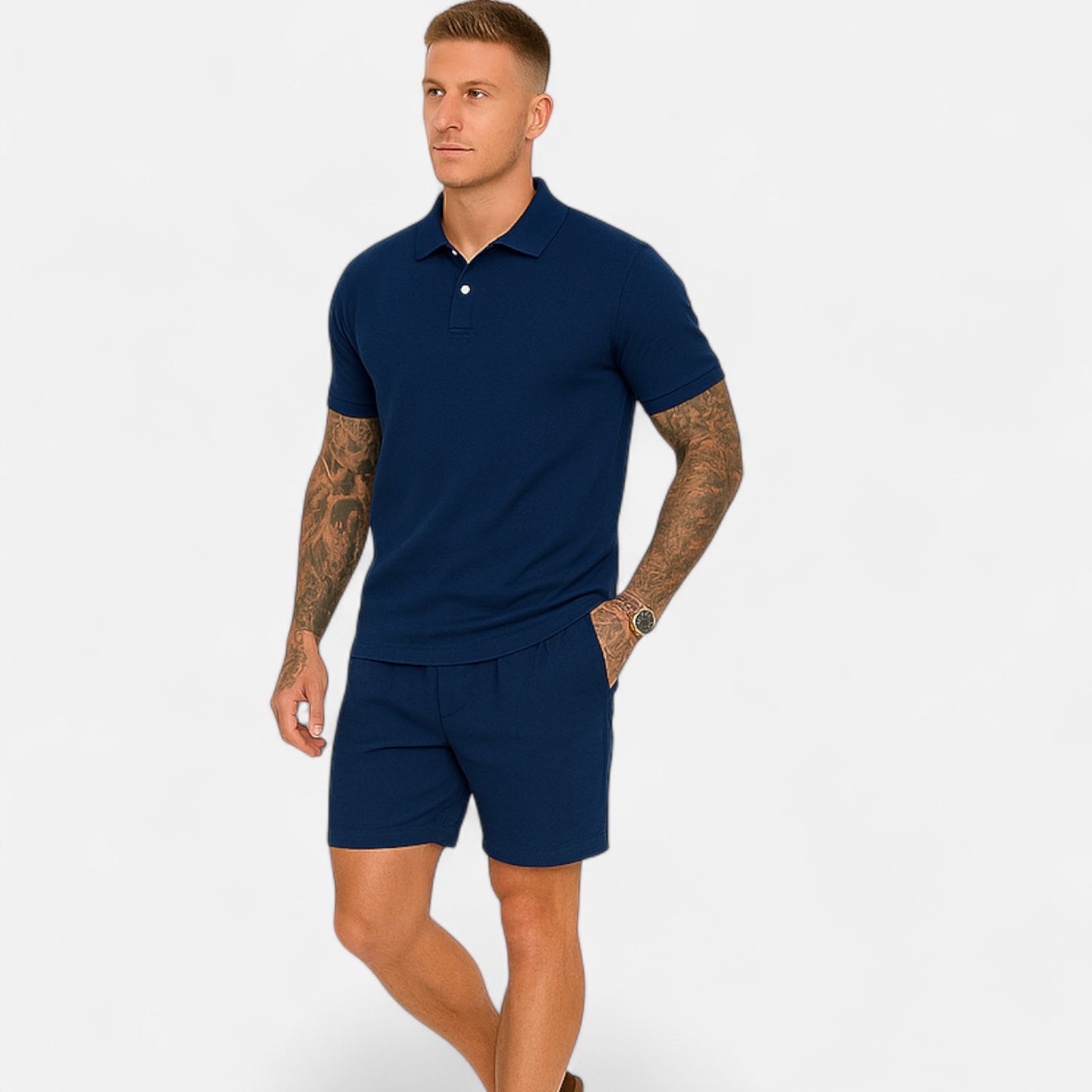 Maison Lior | Men's Refined Cotton Two-Piece Set – Tailored Comfort, Effortless Everyday Style