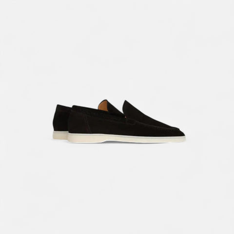 Maison Lior | Men's Black Suede Loafers – Refined Texture, Timeless Slip-On Elegance