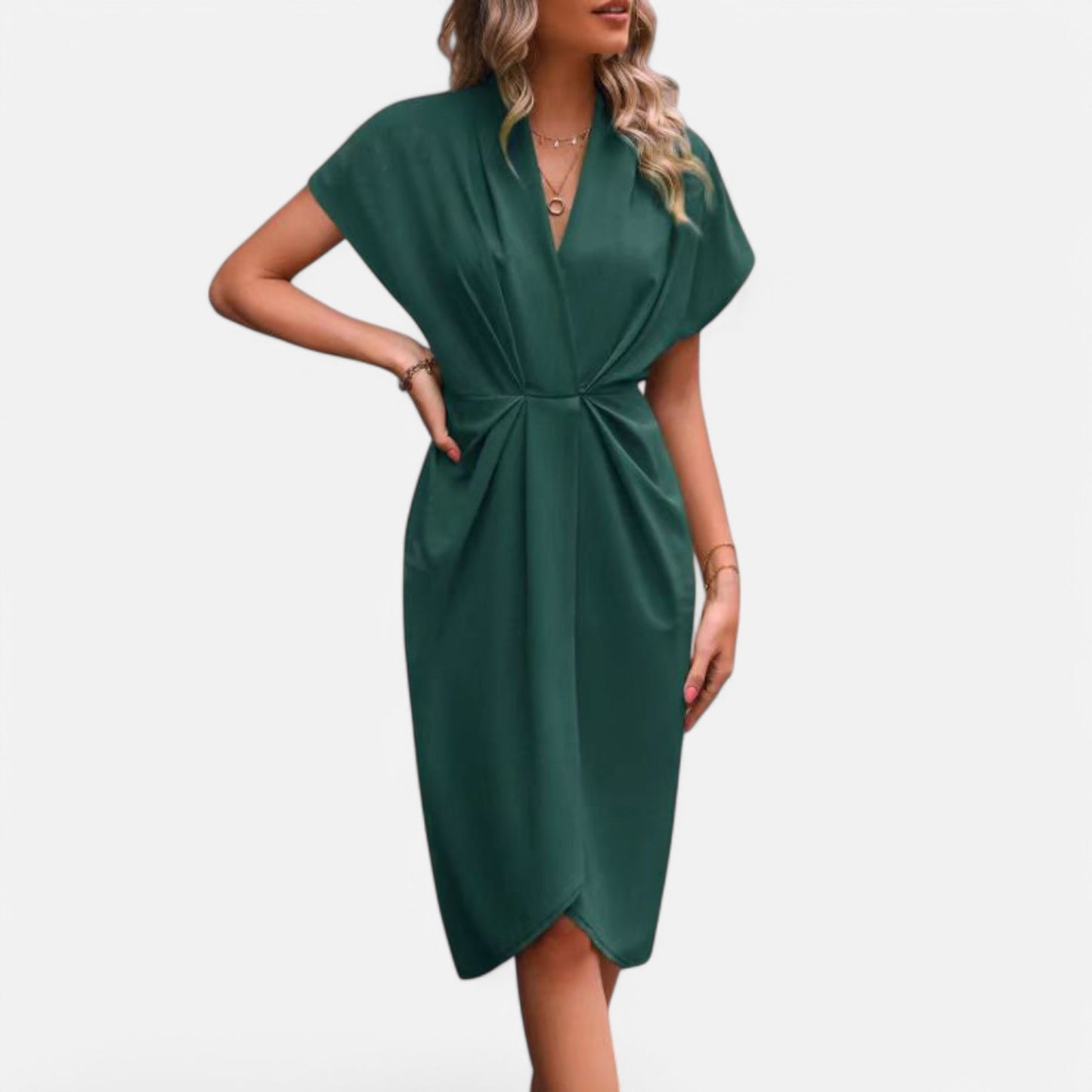 Maison Lior | Elegant Midi Wrap Dress for Women