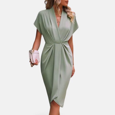 Maison Lior | Elegant Midi Wrap Dress for Women