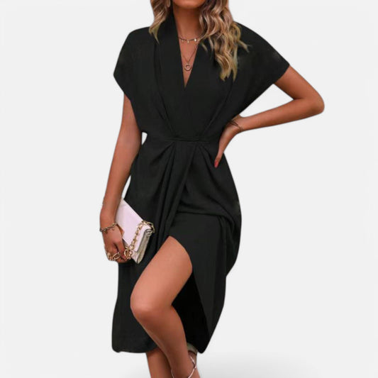 Maison Lior | Elegant Midi Wrap Dress for Women
