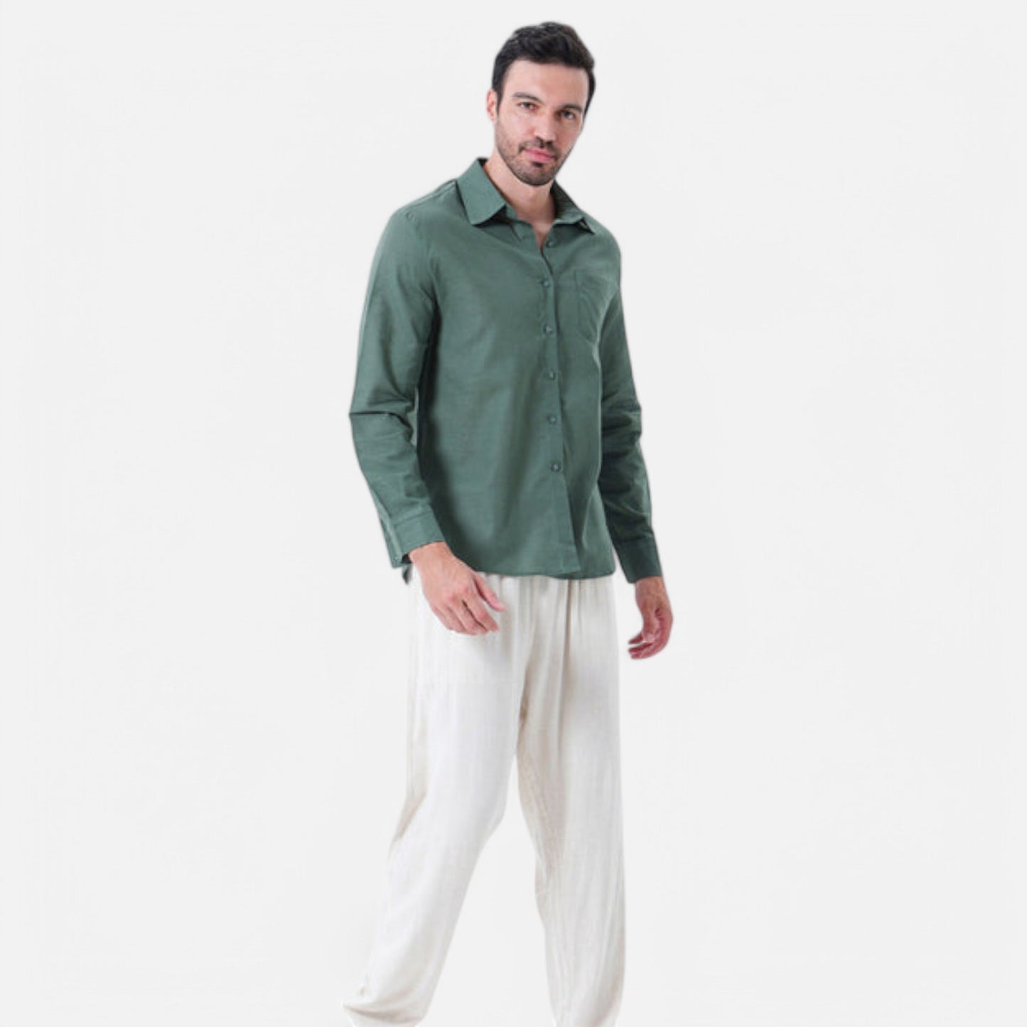 Maison Lior | Men's Pure Long Sleeve Linen Shirt