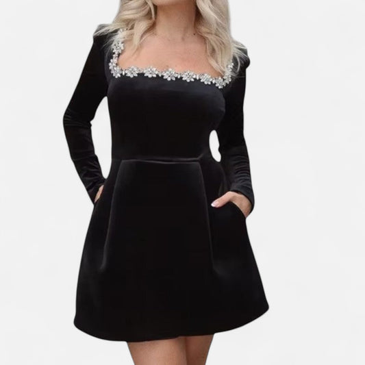 Maison Lior | Women's Long Sleeve Mini Dress – Modern Silhouette, Effortless Day-to-Night Style