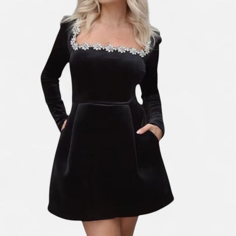 Maison Lior | Women's Long Sleeve Mini Dress – Modern Silhouette, Effortless Day-to-Night Style