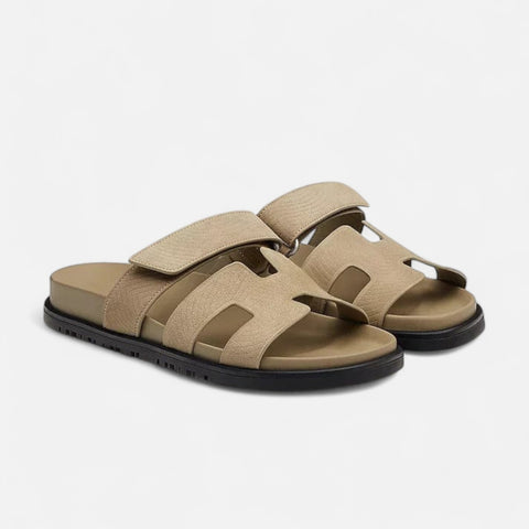 Maison Lior | Premium Leather Unisex Flat Sandals – Effortless Comfort, Timeless Versatility
