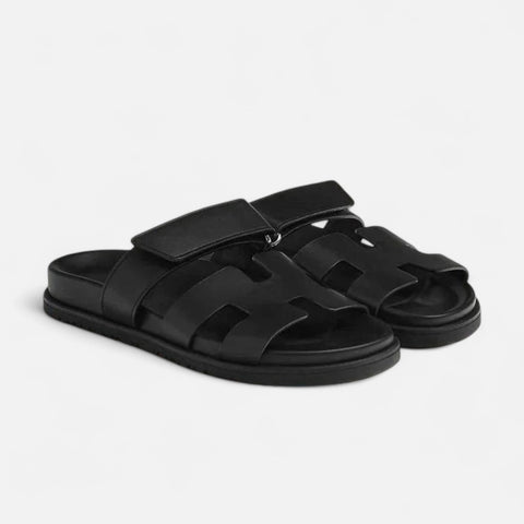 Maison Lior | Premium Leather Unisex Flat Sandals – Effortless Comfort, Timeless Versatility