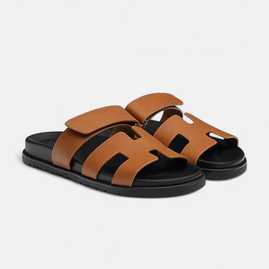 Maison Lior | Premium Leather Unisex Flat Sandals – Effortless Comfort, Timeless Versatility
