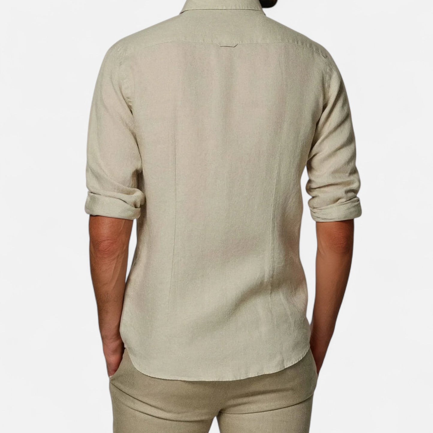 Maison Lior | Men's Khaki Linen Shirt – Old Money Aesthetic, Lightweight Sartorial Ease