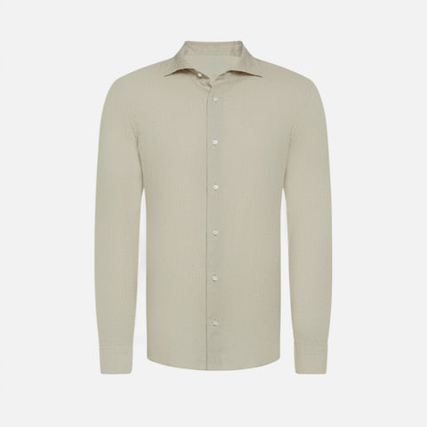 Maison Lior | Men's Khaki Linen Shirt – Old Money Aesthetic, Lightweight Sartorial Ease