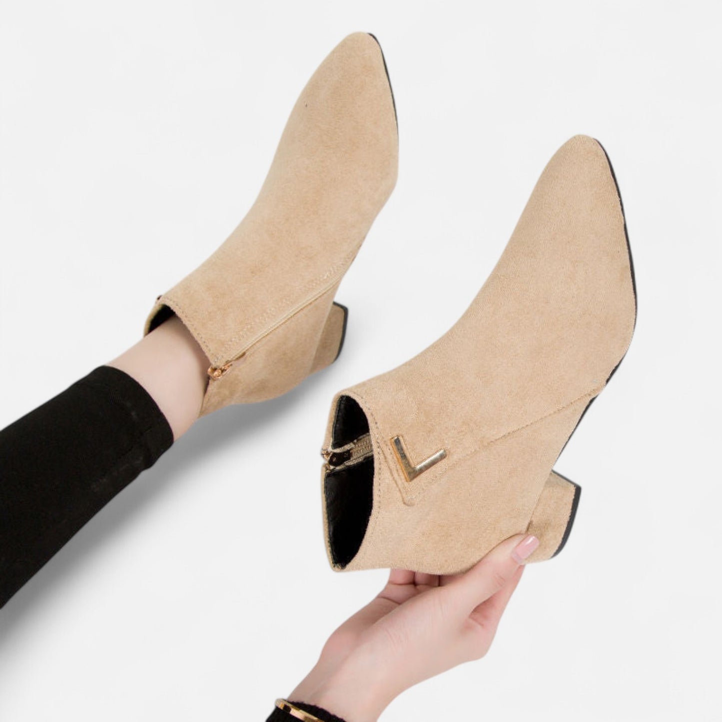 Maison Lior | Women's Leather Ankle Boots – Low-Heel Elegance, Everyday Versatility