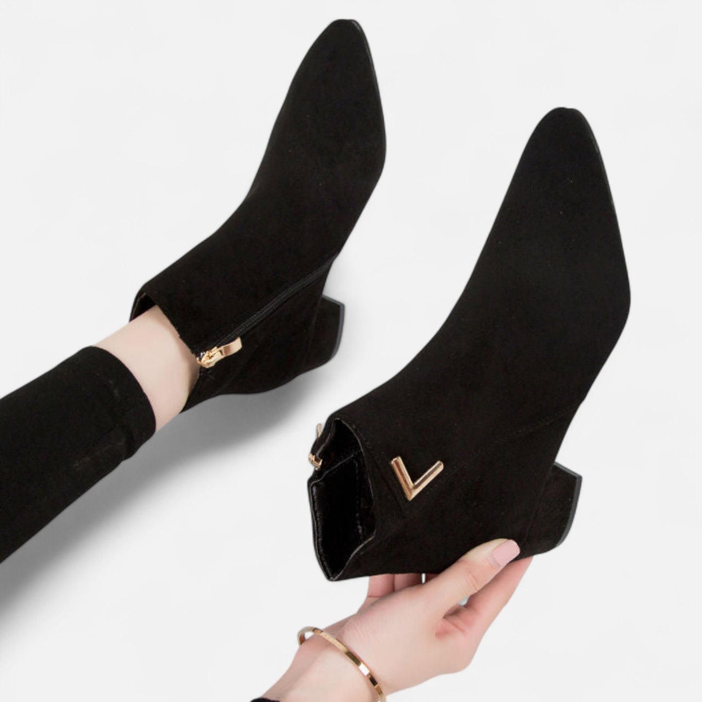 Maison Lior | Women's Leather Ankle Boots – Low-Heel Elegance, Everyday Versatility